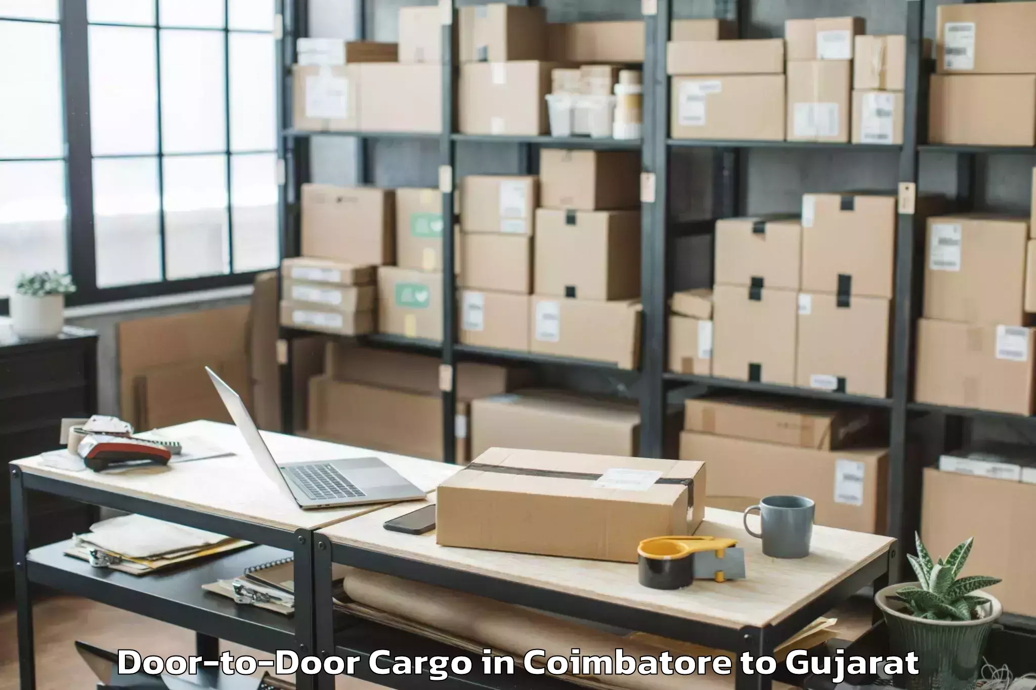 Leading Coimbatore to Rajkot Door To Door Cargo Provider